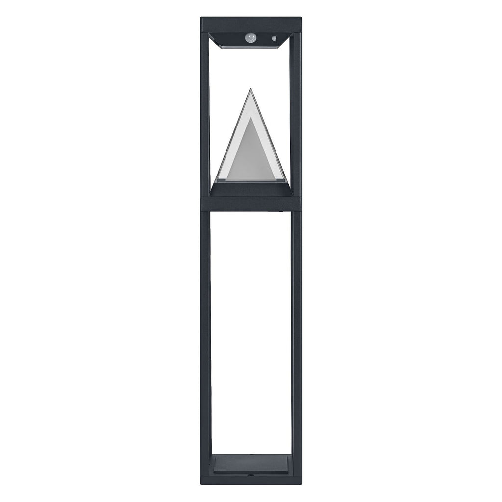 Sideprofil av LED solar sti-lampe ALPS med bevegelsessensor svart IP44
