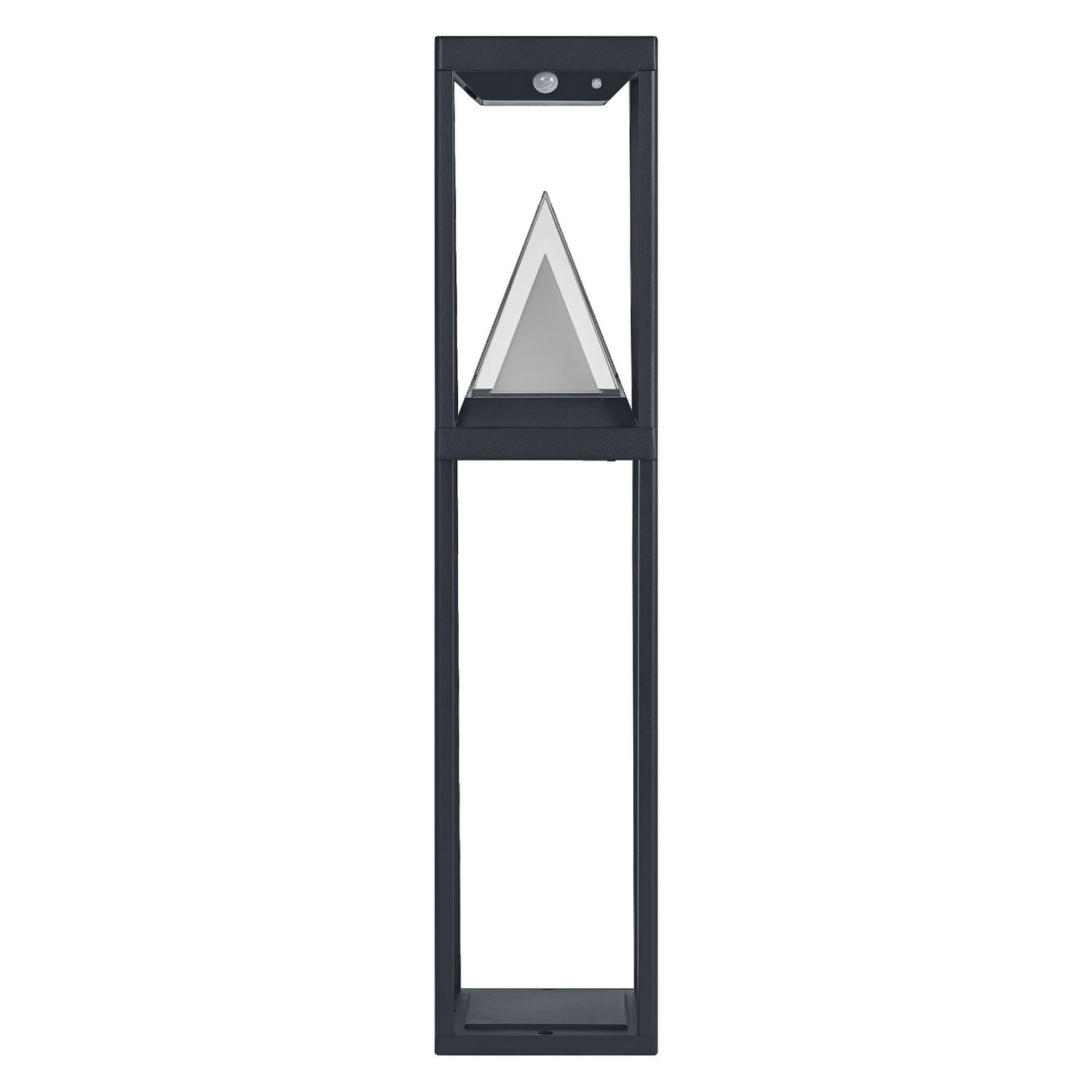 Sideprofil av LED solar sti-lampe ALPS med bevegelsessensor svart IP44