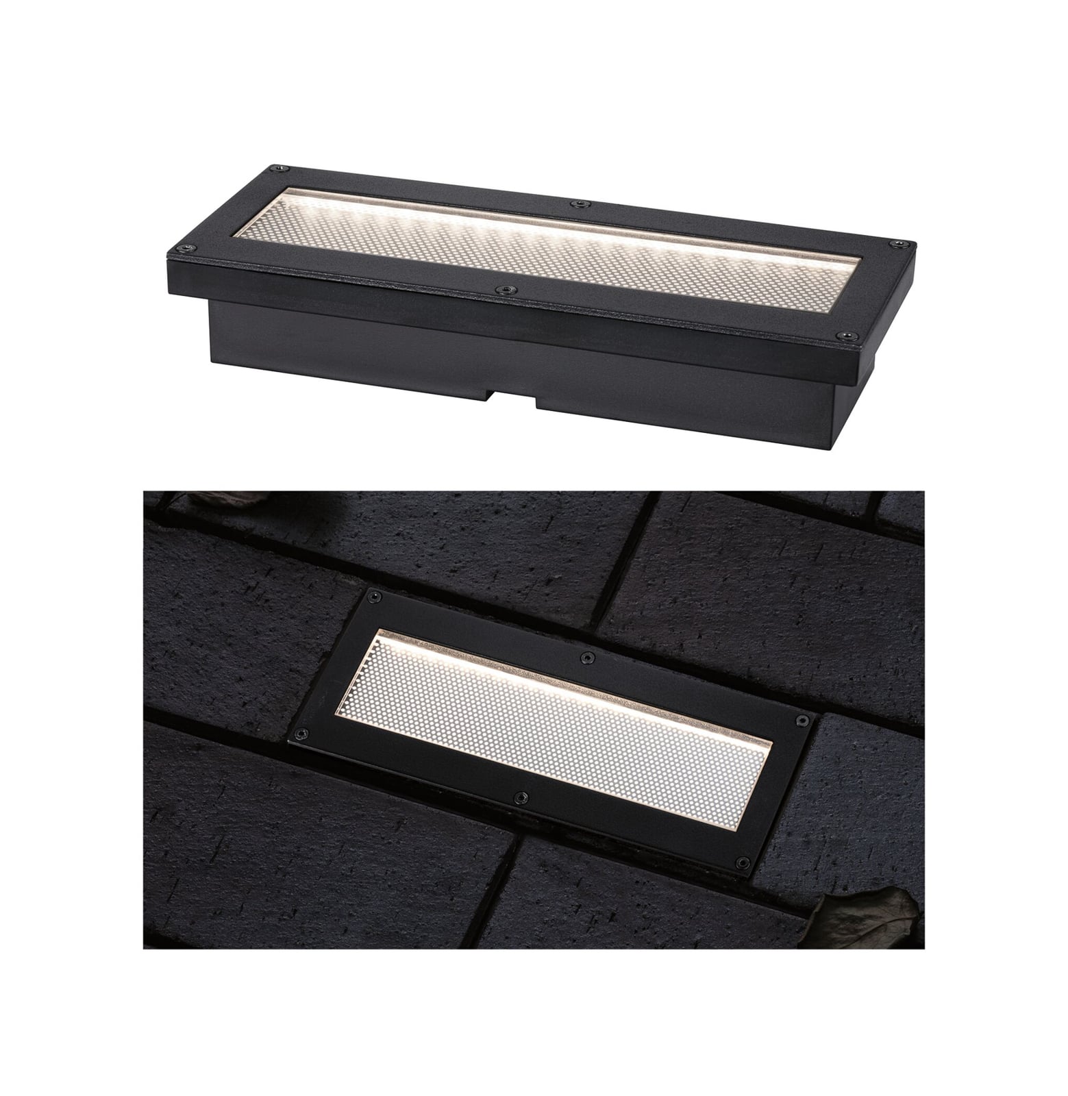 LED solcelle bakkespot 20x8 cm svart IP67 Paulmann forfra