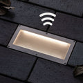 LED solcelle bakkespot Aron 20x10 cm med sensor forfra