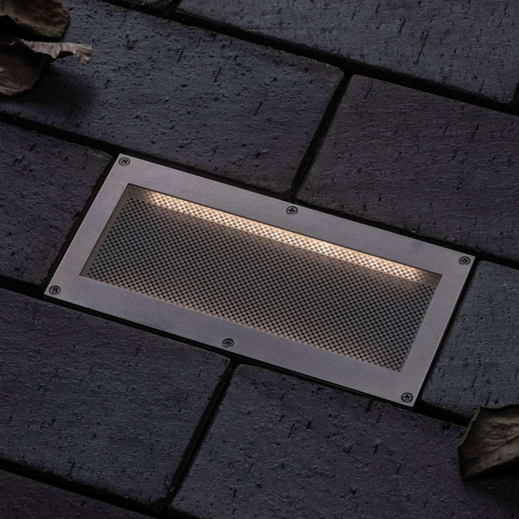 LED solcelle bakkespot Aron 20x10 cm med sensor bakside