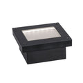 LED solcelle bakkespot Domenic svart 8x8 cm IP67 forfra