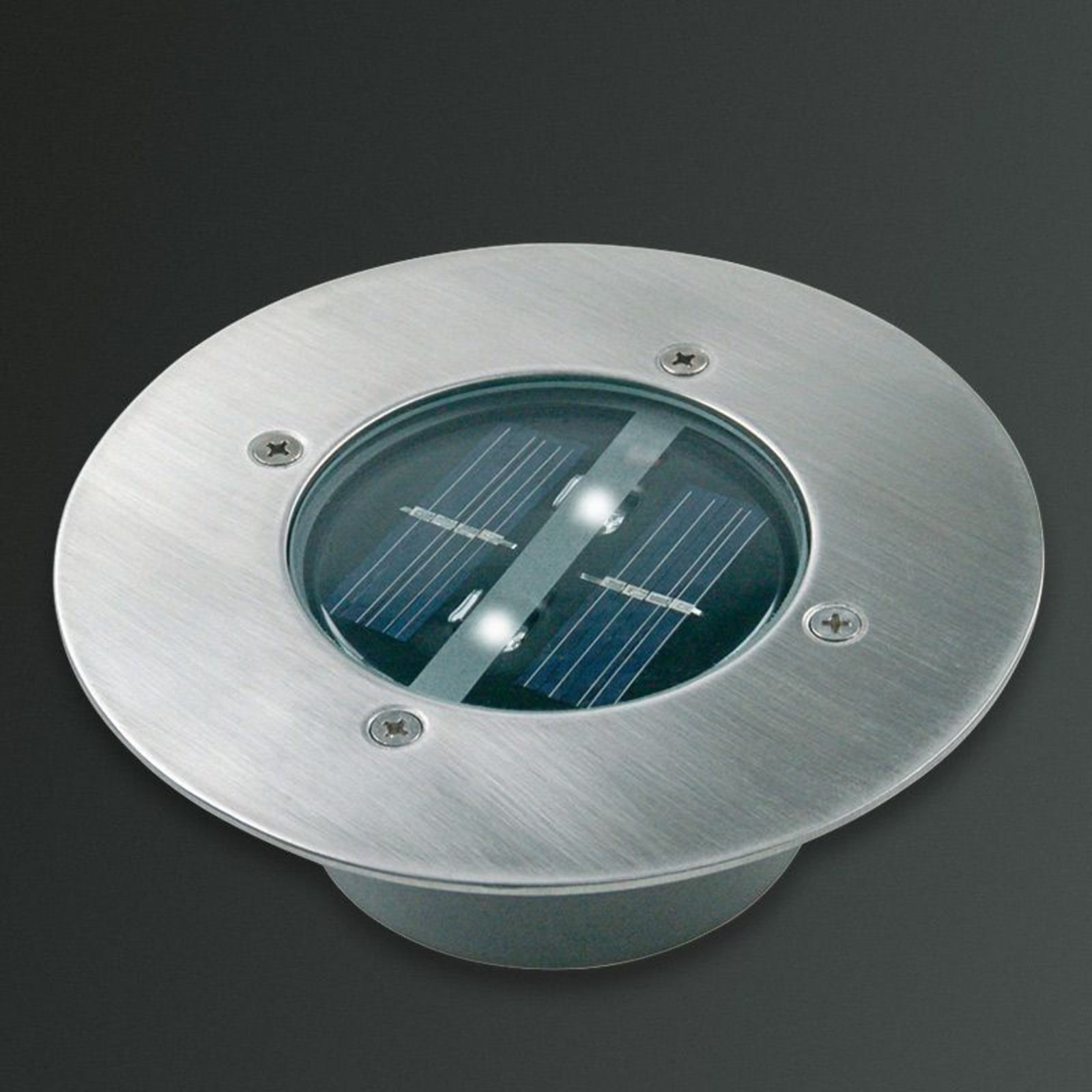 LED solcelle bakkespot Lugo rustfritt stål Ø14 cm IP44 - Smartwares