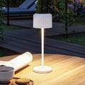 LED solcelle bordlampe Else dimbar hvit IP44 Ø10 cm Paulmann forfra