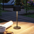 LED solcelle bordlampe Else dimbar svart IP44 forfra