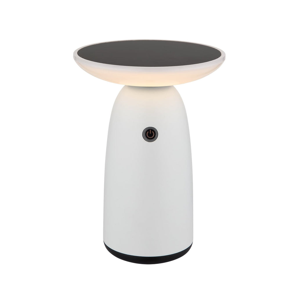 LED solcelle-bordlampe hvit aluminium dimbar IP54 - Globo forfra