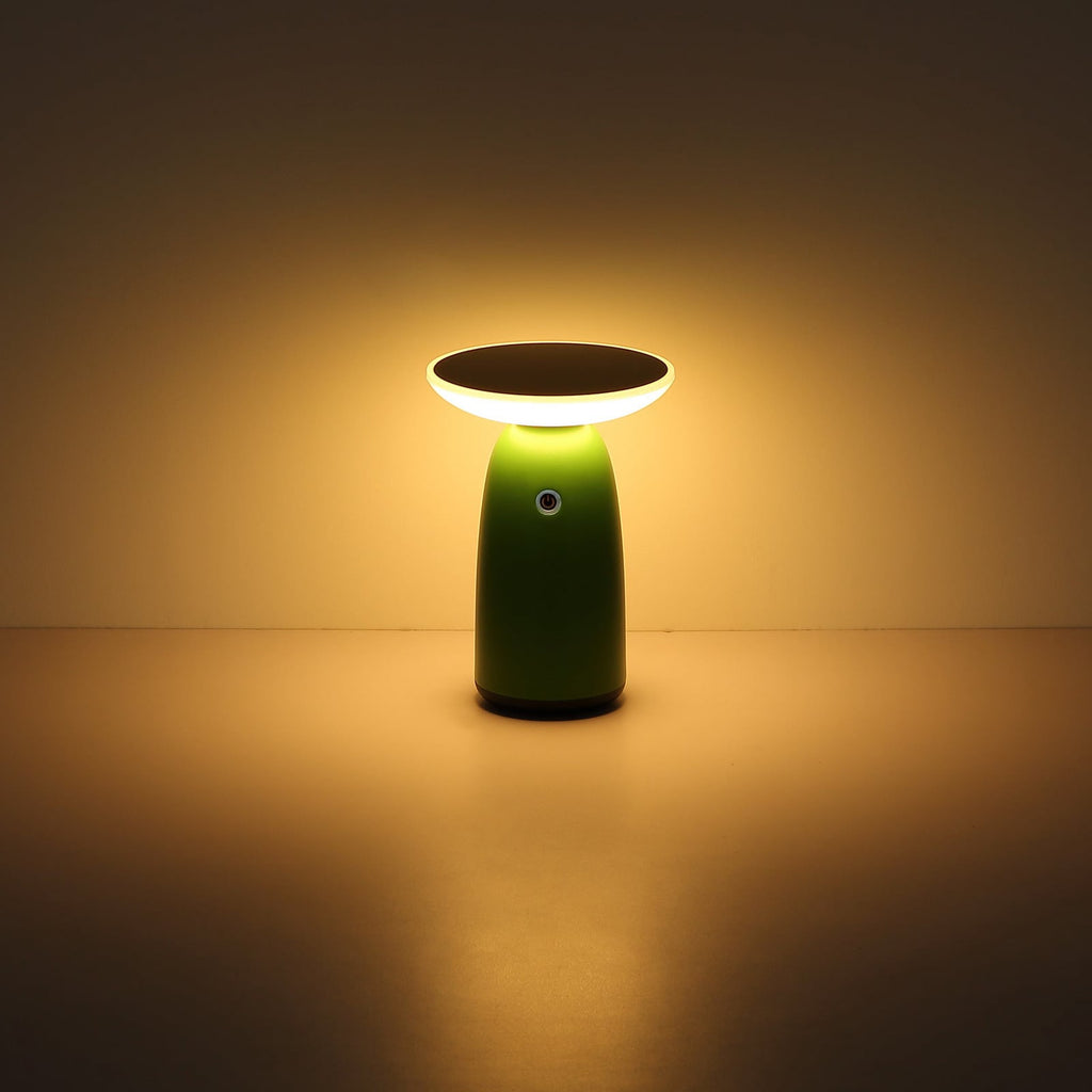 LED solcelle-bordlampe hvit aluminium dimbar IP54 - Globo nærbilde av touchbryter