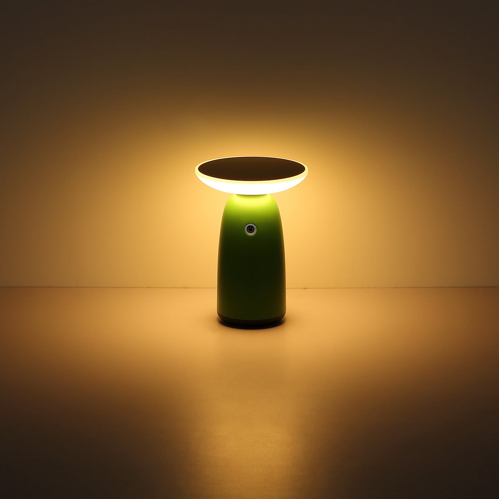 LED solcelle-bordlampe hvit aluminium dimbar IP54 - Globo nærbilde av touchbryter