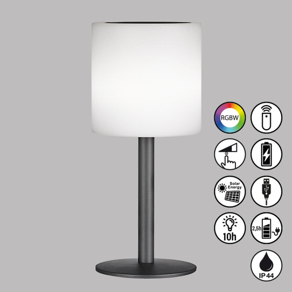 LED solcelle bordlampe Lesina dimbar RGB IP44 - FH Lighting detalj