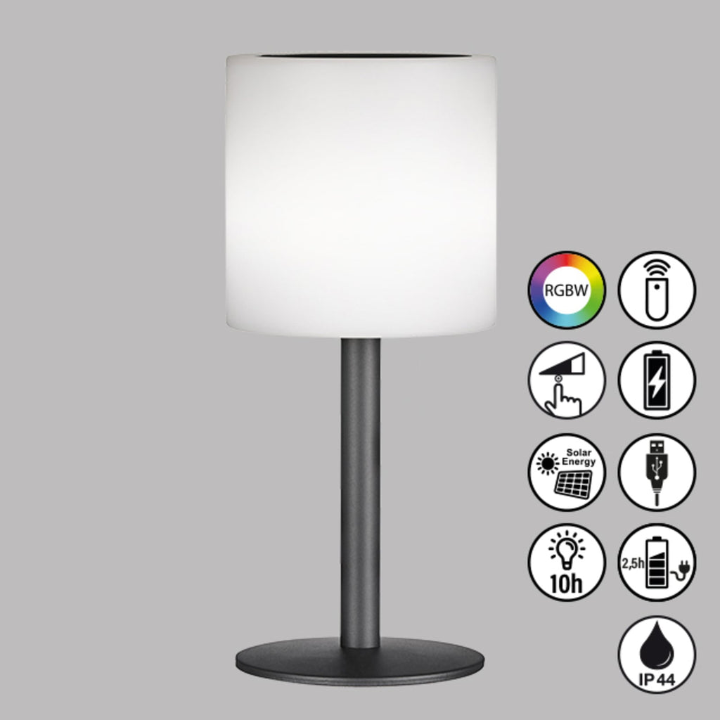 LED solcelle bordlampe Lesina dimbar RGB IP44 - FH Lighting montert ute