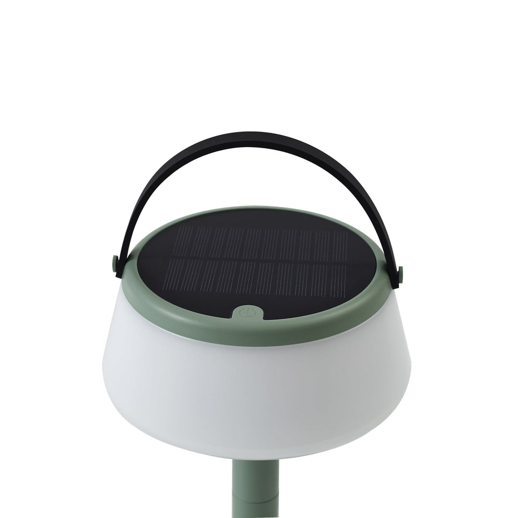 LED solcelle-bordlampe Mikkel grønn dimbar IP44 nærbilde