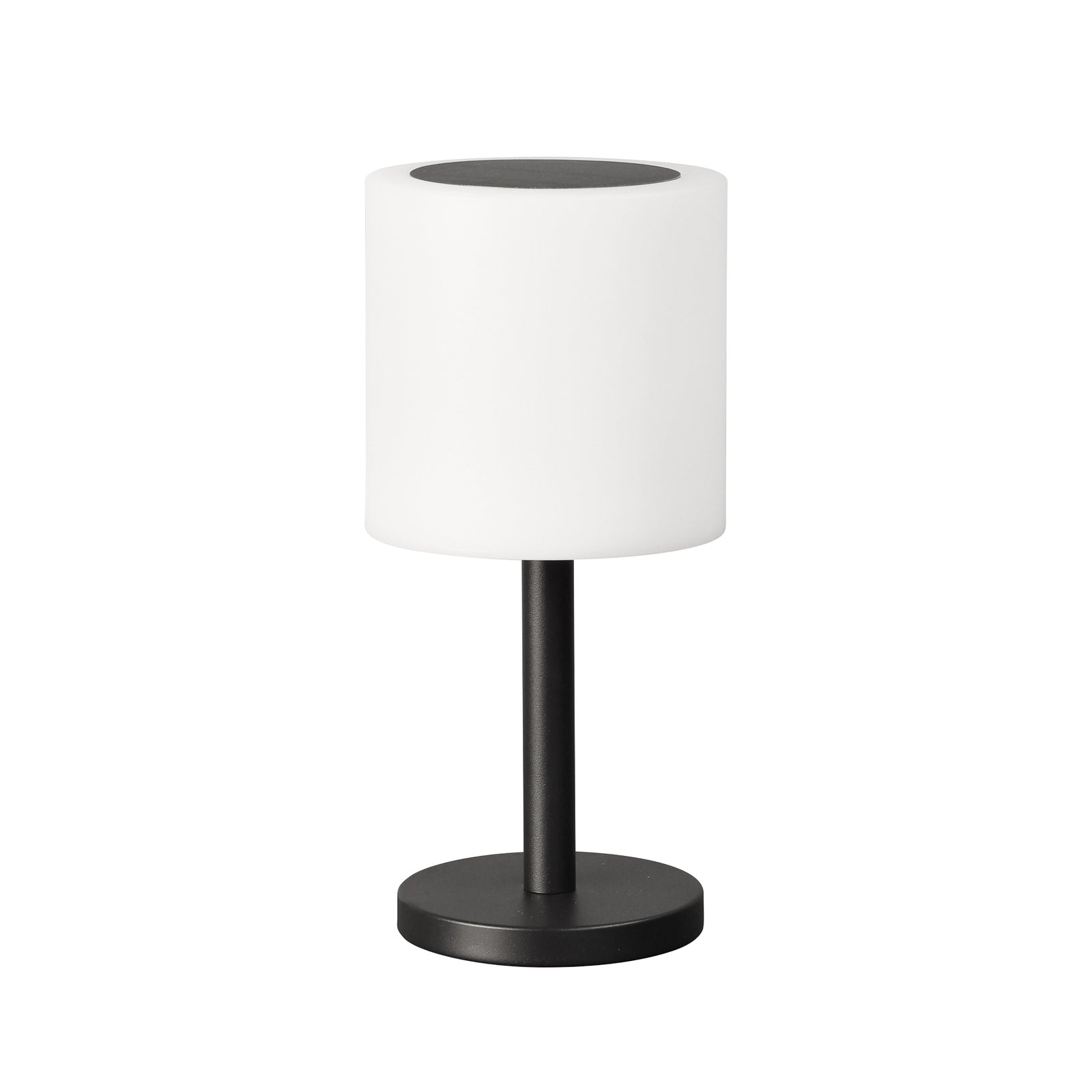 LED solcelle-bordlampe Milano Pro RGBW IP54 montert utendørs