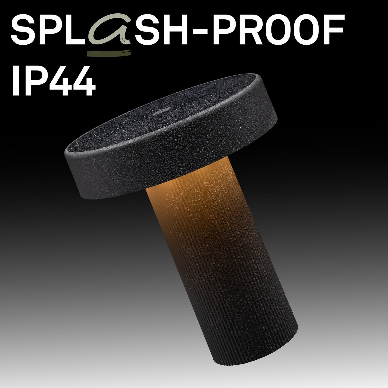 LED solcelle bordlampe Poga dimbar antrasitt plast IP44 - Briloner