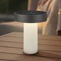 LED solcelle bordlampe Poga dimbar althvit/antrasitt IP44 forfra
