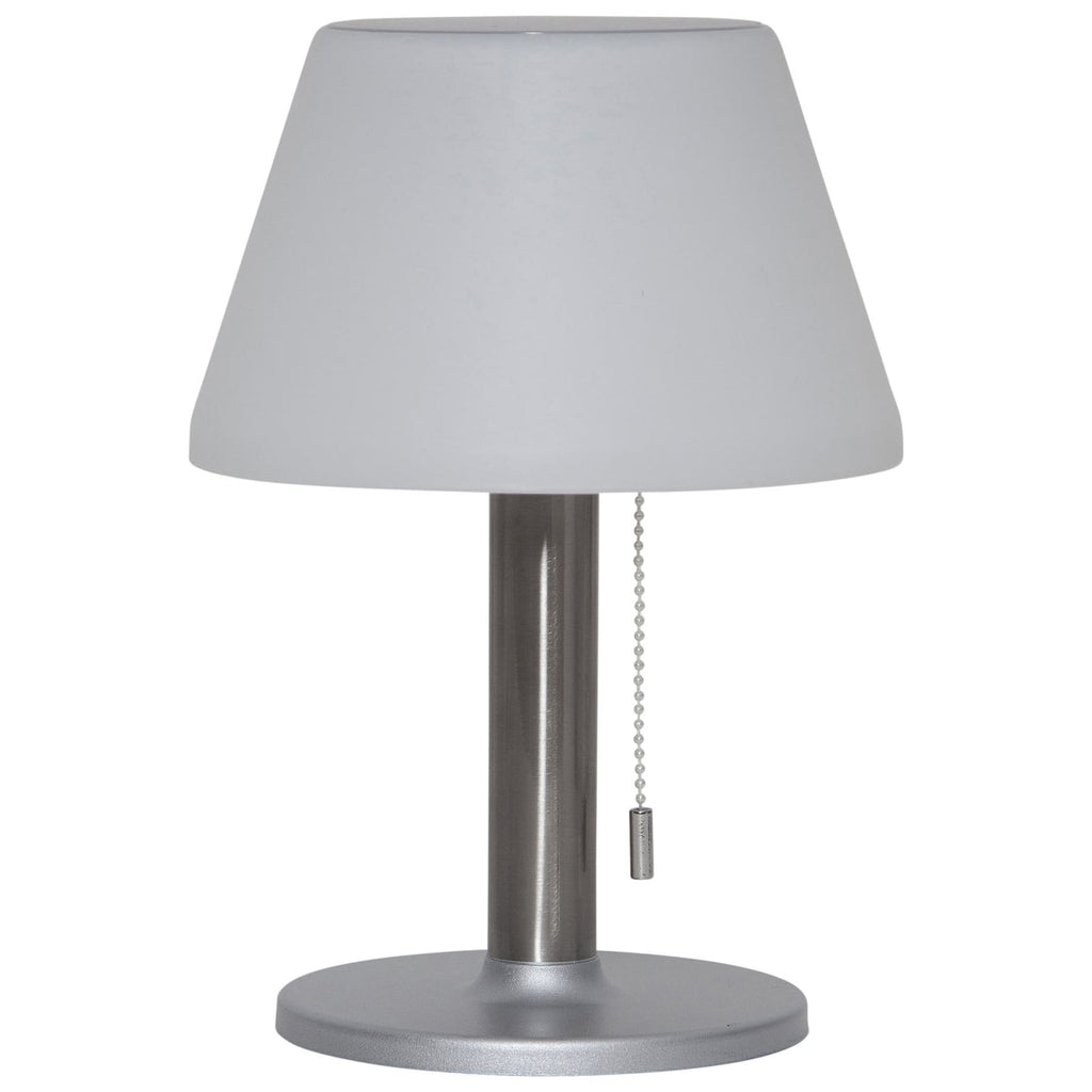 LED solcelle-bordlampe Solia hvit/grå dimbar IP44 montert ute