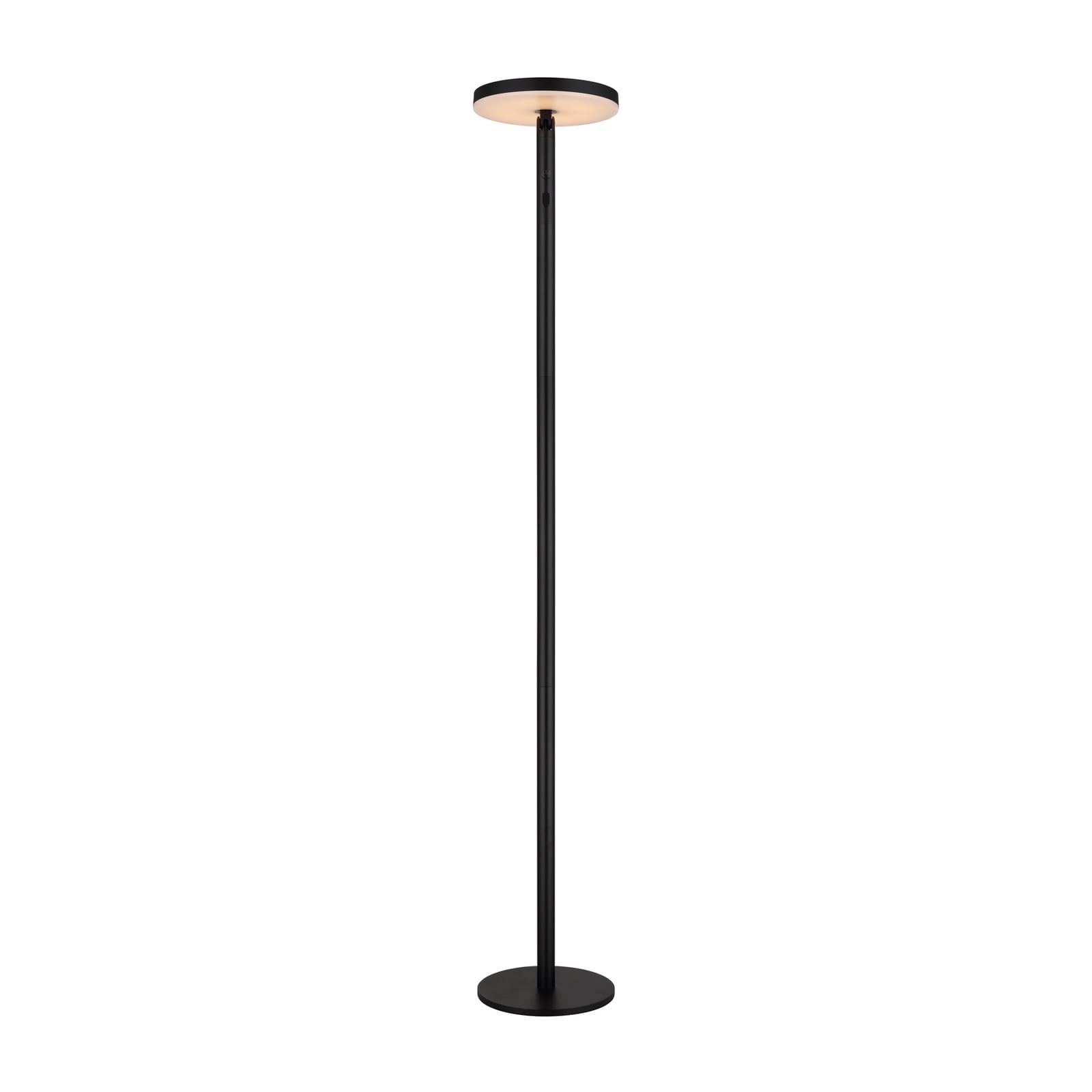 LED solcelle gulvlampe aluminium svart CCT dimbar IP54 - Globo forfra
