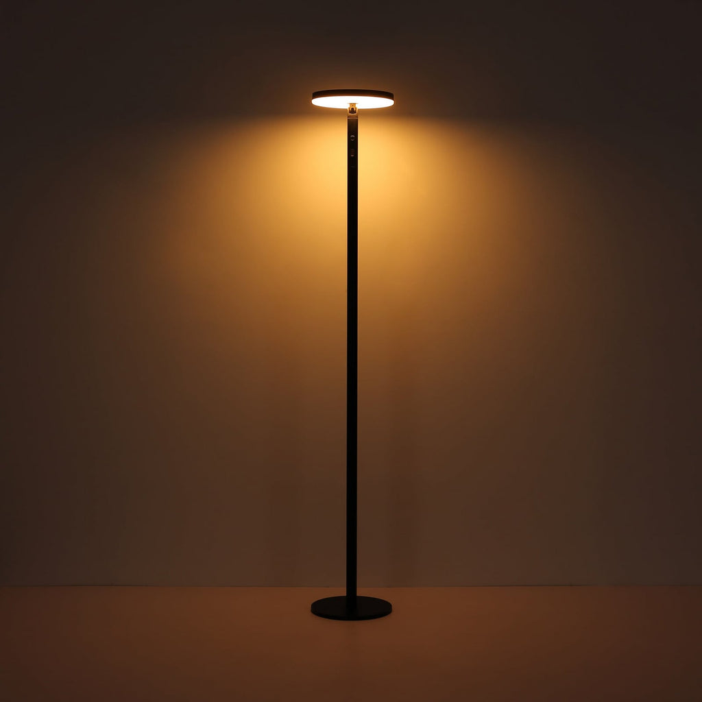 LED solcelle gulvlampe aluminium svart CCT dimbar IP54 - Globo bakside