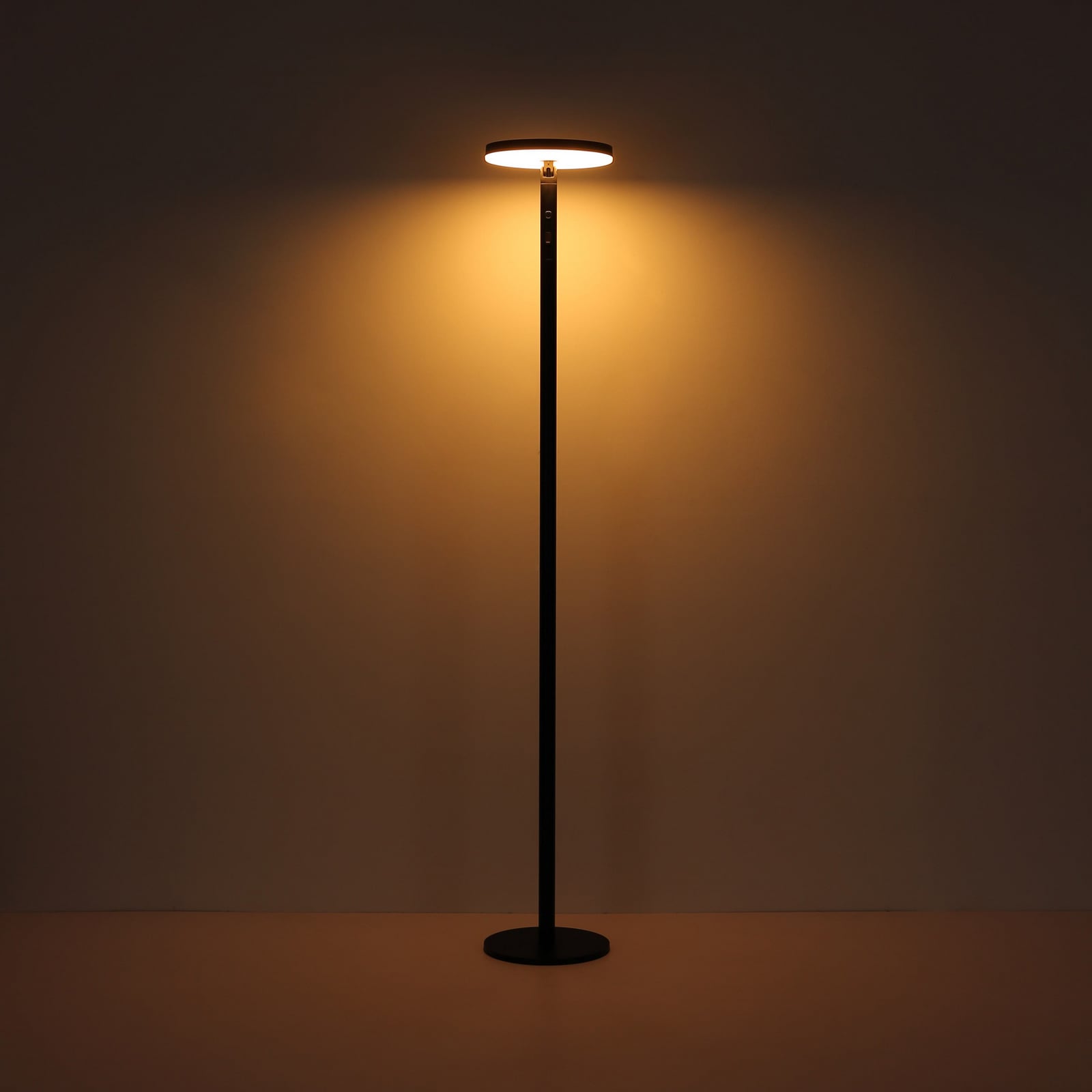 LED solcelle gulvlampe aluminium svart CCT dimbar IP54 - Globo bakside