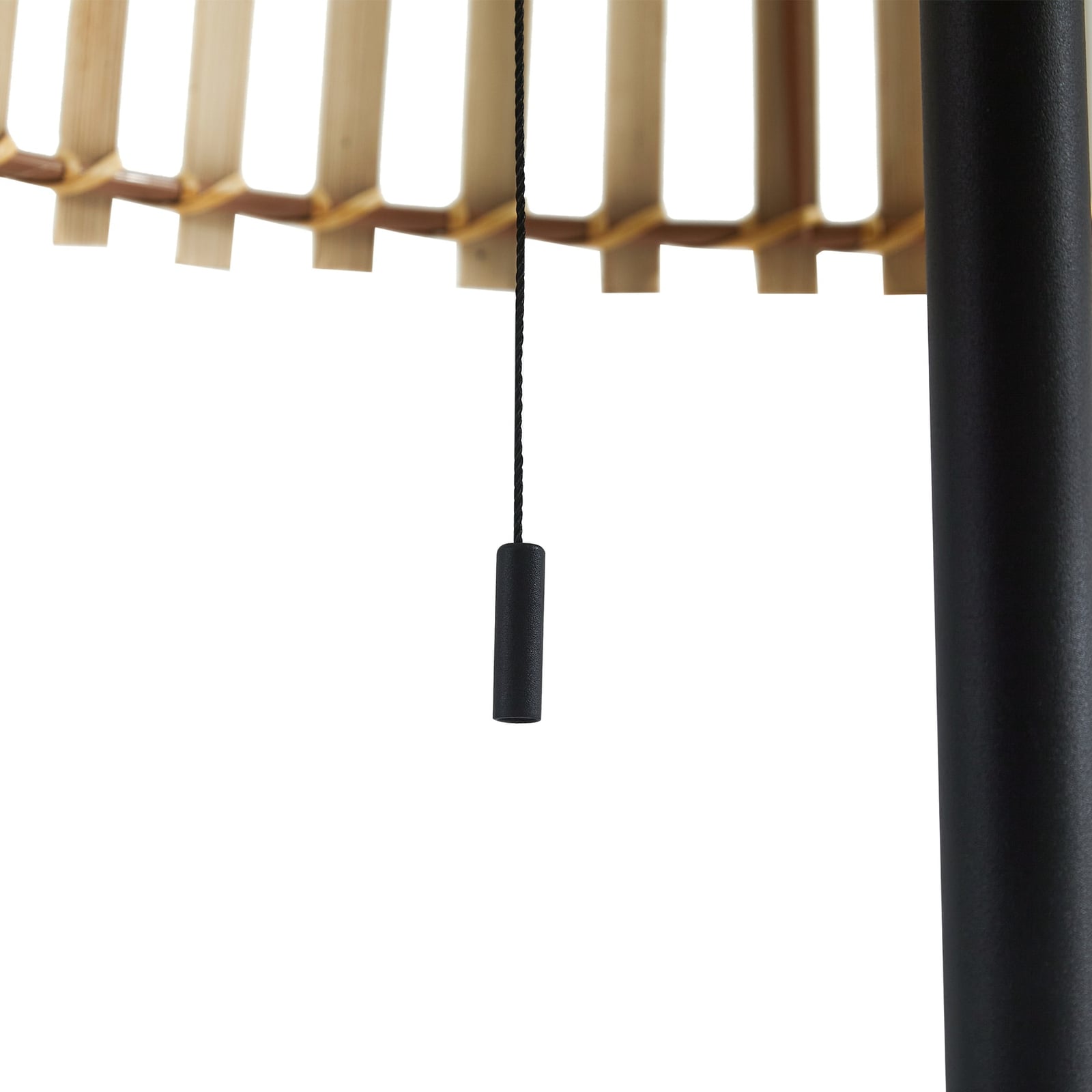 LED solcelle-gulvlampe Eligio bambus RGB farger