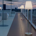 LED solcelle-gulvlampe Lola Slim 120 antrasitt RGB IP65 forfra