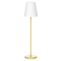 LED solcelle gulvlampe Lola Slim 120 RGB messing front