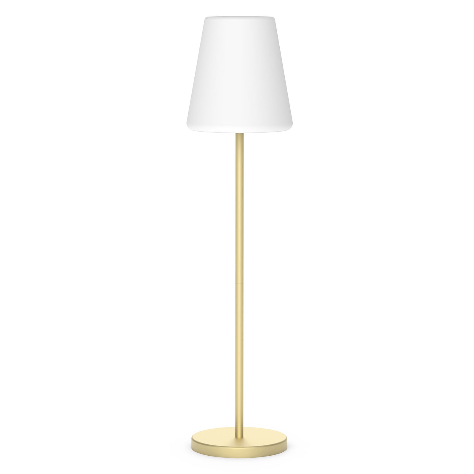 LED solcelle gulvlampe Lola Slim 120 RGB messing front