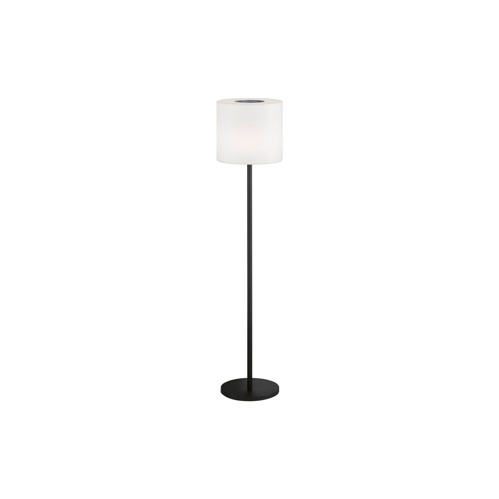 LED solcelle gulvlampe Mina dimbar svart/hvit IP44 RGB bakside