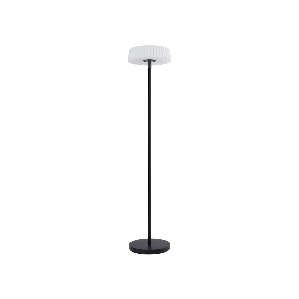 LED solcelle-gulvlampe Samine dimbar svart IP54 montert ute