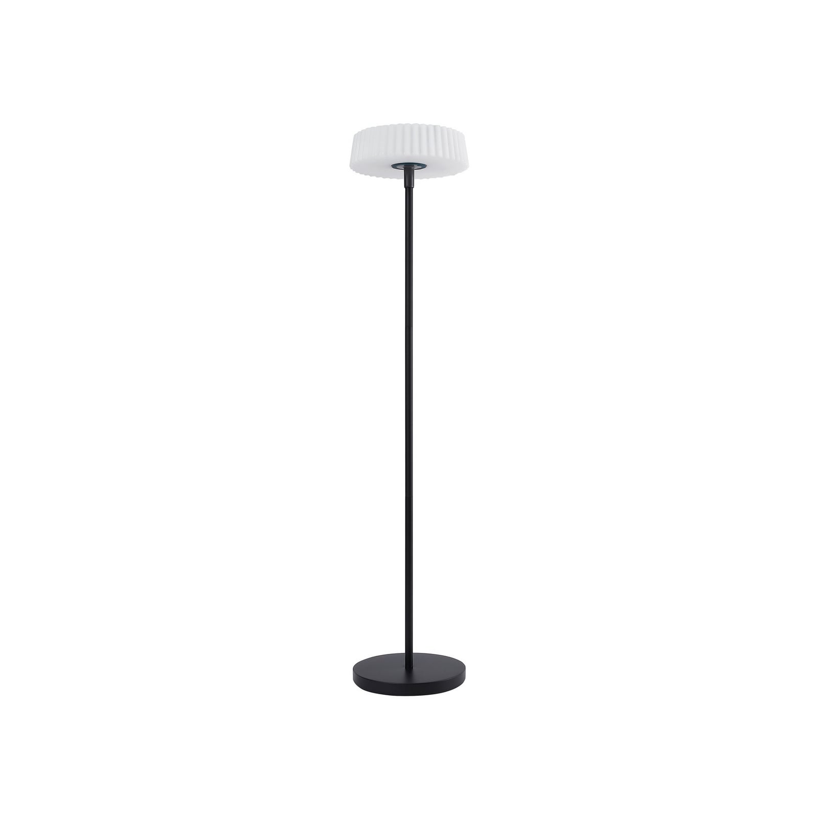 LED solcelle-gulvlampe Samine dimbar svart IP54 montert ute