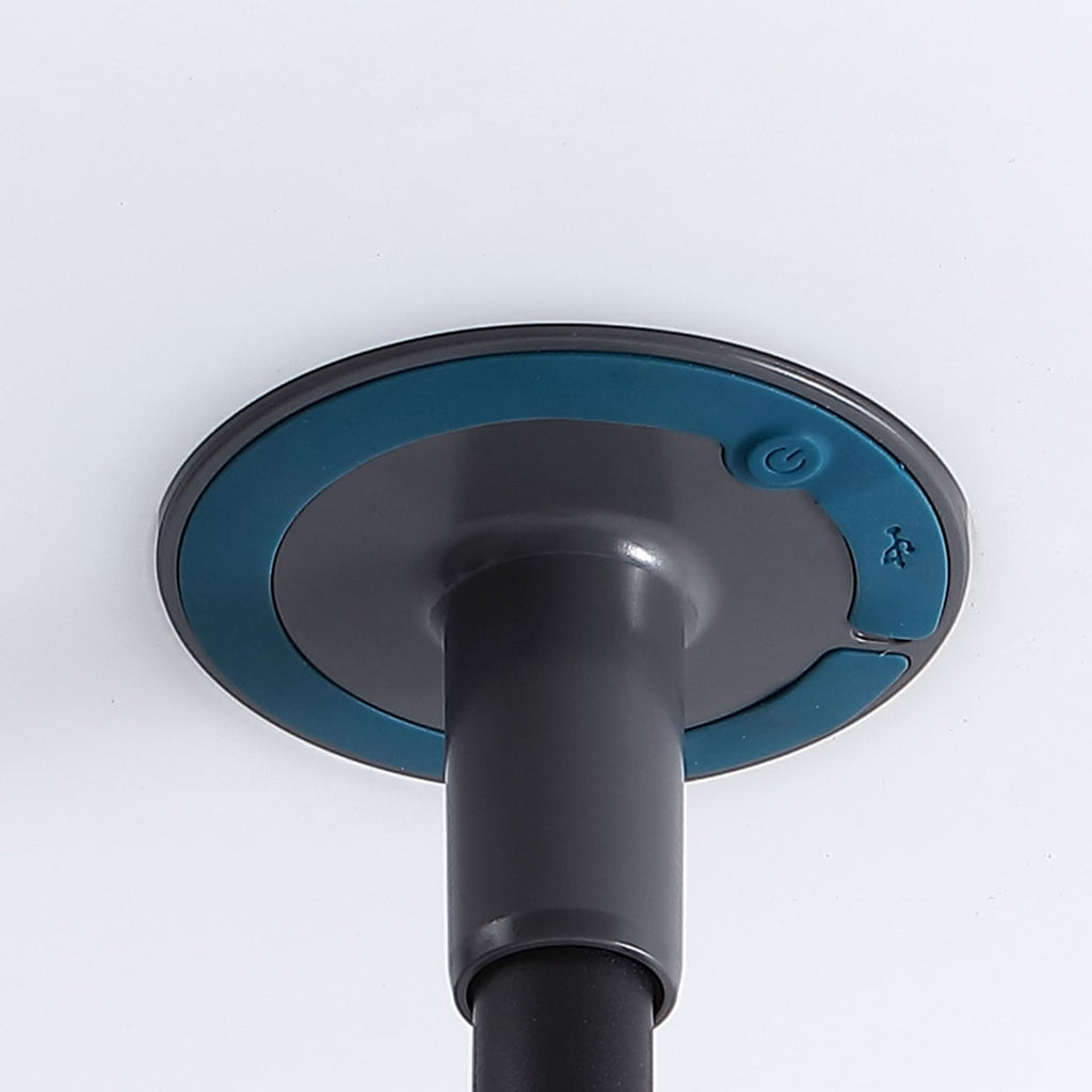 LED solcelle-gulvlampe Samine dimbar svart IP54 sideprofil