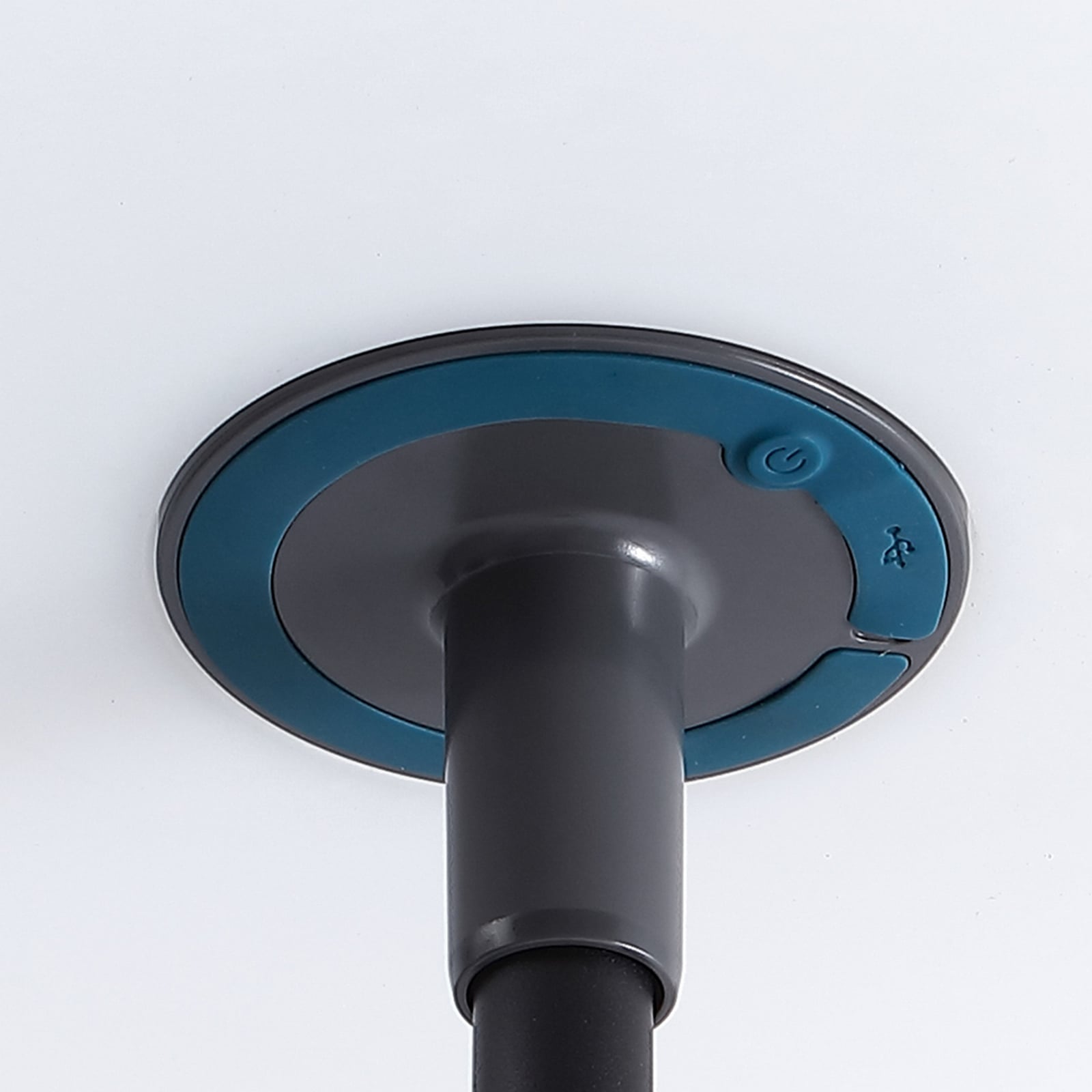 LED solcelle-gulvlampe Samine dimbar svart IP54 sideprofil