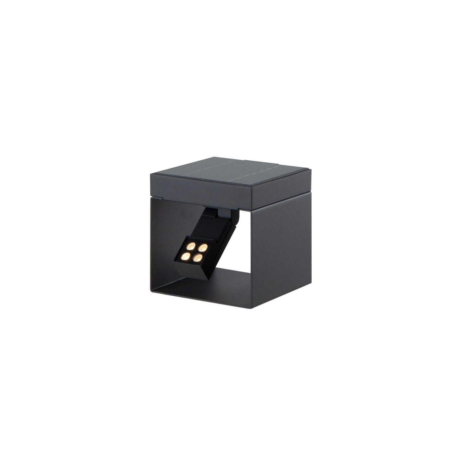 LED solcelle hagespot Alea antrasitt aluminium bakside