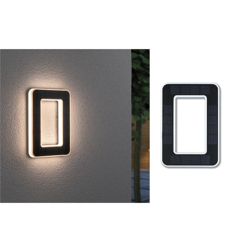 LED solcelle-husnummer 0 svart plast IP44 Paulmann forfra