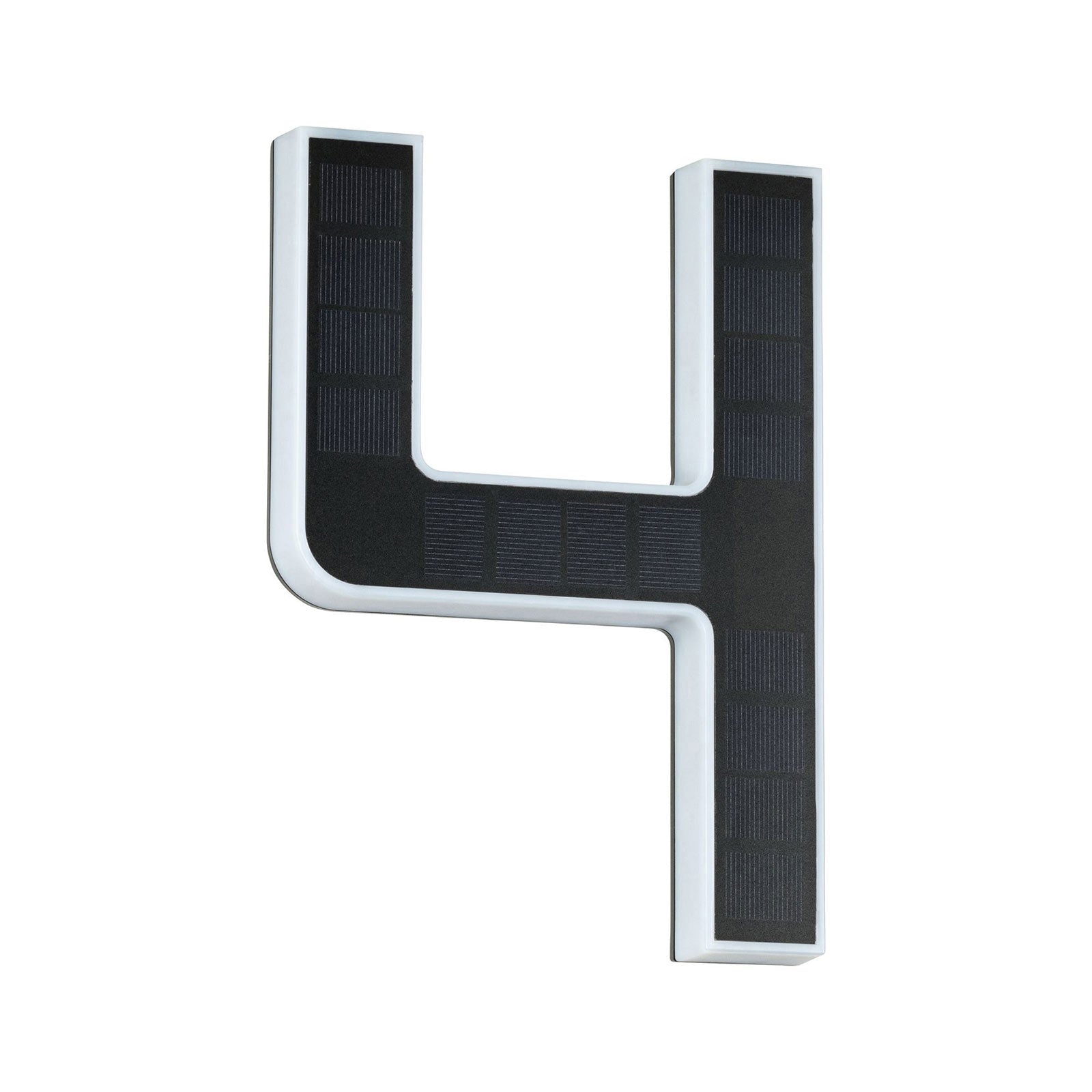 Detalj av LED solcelle-husnummer 4 svart plast IP44 Paulmann