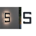 LED solcelle-husnummer 5 svart plast IP44 - Paulmann forfra