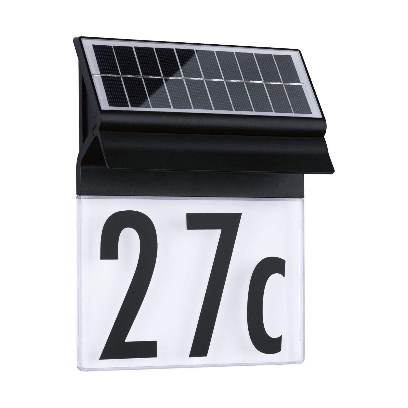 LED solcelle-husnummerbelysning Neda svart IP44 bakside