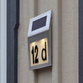 LED solcelle-husnummerbelysning Wally IP44 varmhvit forside