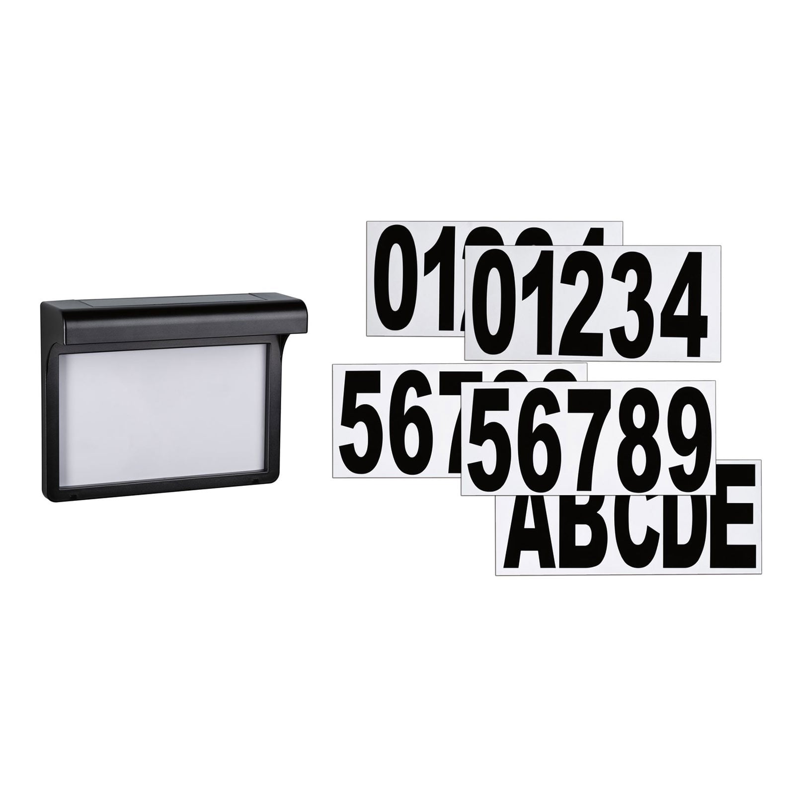 Festemateriale inkludert med LED solcelle-husnummerlampe Dayton svart IP44