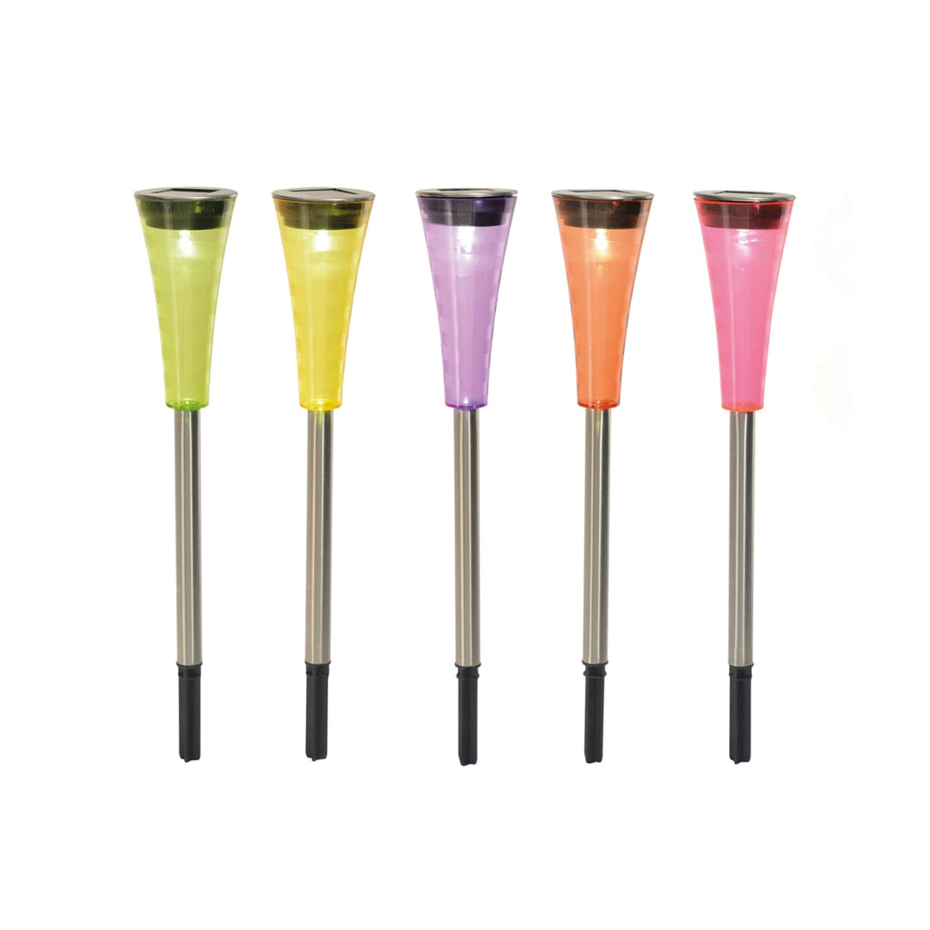 LED solcelle jordspyd Colorato fargerik 5-pk IP44 bakside