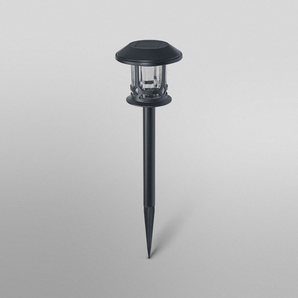 Nærbilde av LED solcelle jordspydlampe svart RGB CCT Ø15 cm IP44 OSRAM SMART+ glass
