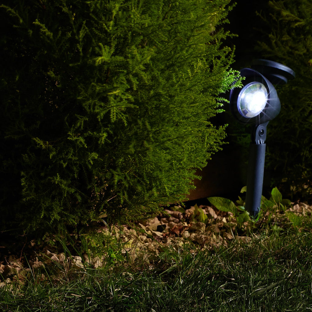 LED solcelle jordspydspot Prima 4-pk IP44 detalj av justerbar spot