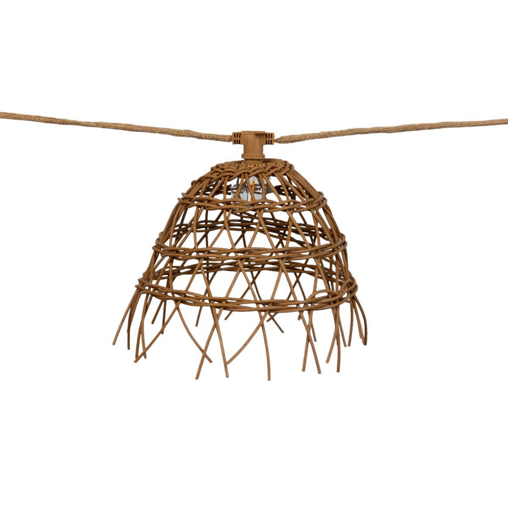 LED solcelle-lyslenke Alma trefarget PVC IP44 800 cm montert utendørs