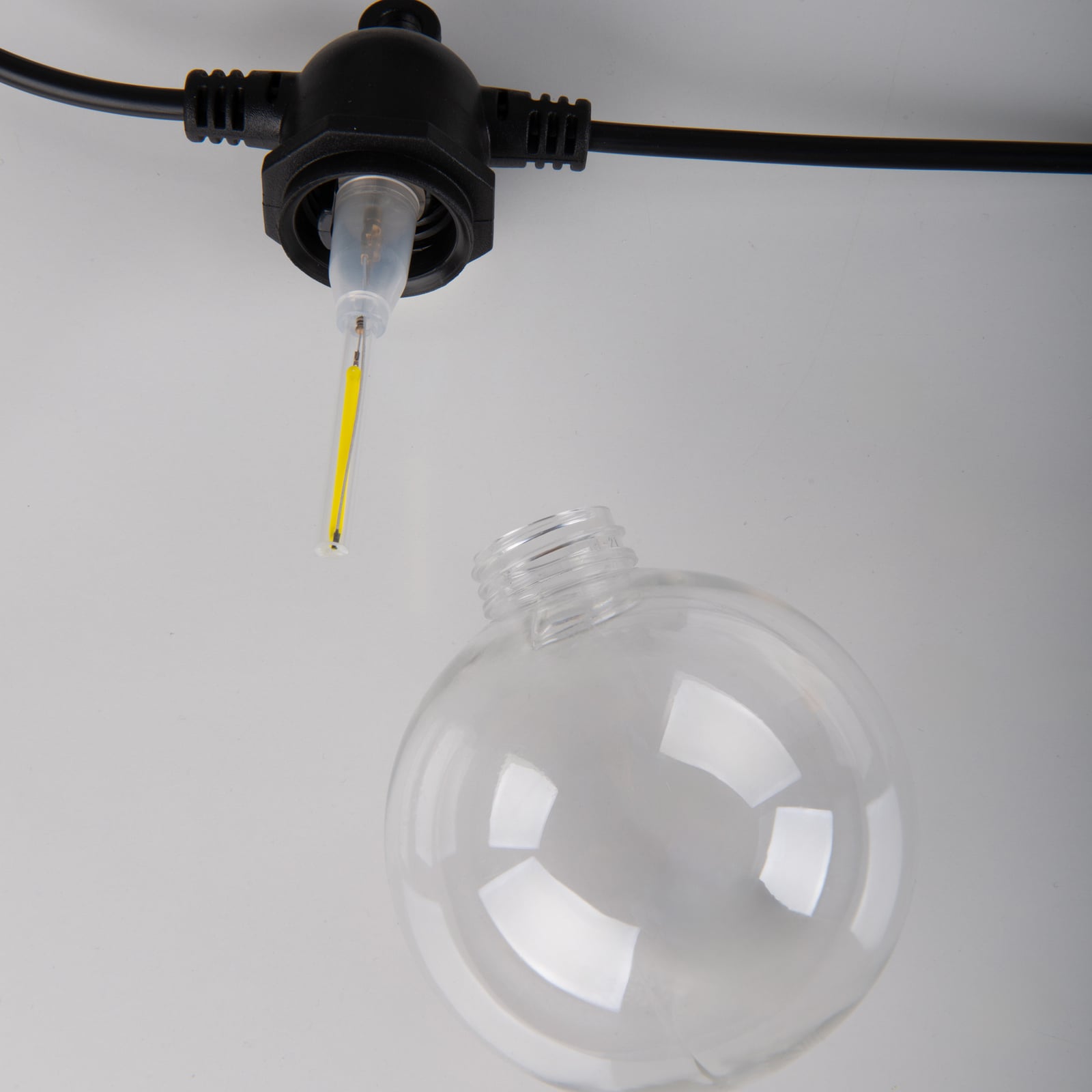 LED solcelle-lyslenke CADENA 10 lys dimbar 10 m IP44 - Näve