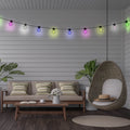 LED solcelle-lyslenke CADENA RGB 10 lys 10 m IP44 forfra