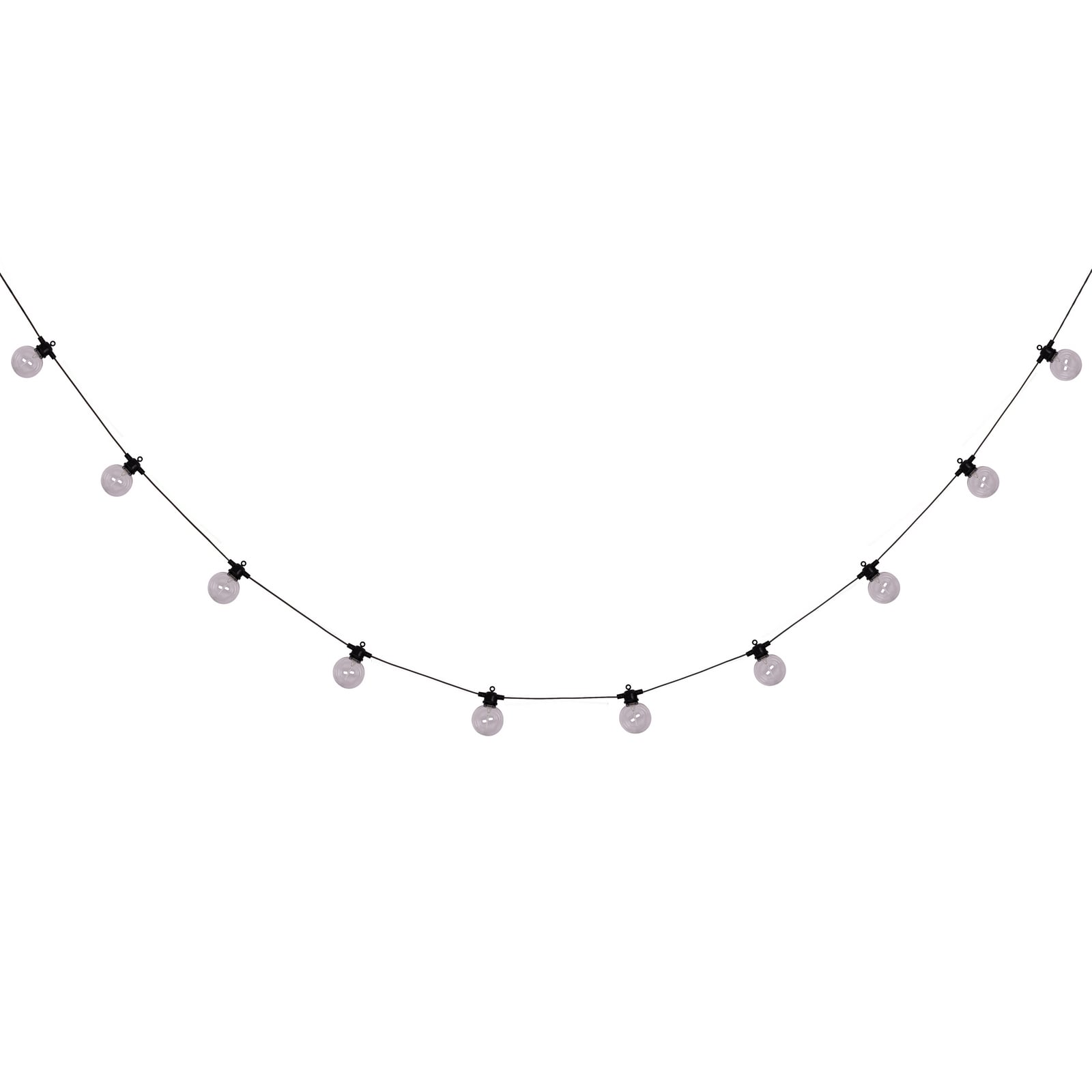 LED solcelle-lyslenke CADENA RGB 10 lys 10 m IP44 nærbilde av LED-lys
