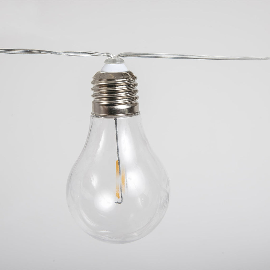 LED solcelle-lyslenke Stella filament 10 lys IP44 detalj