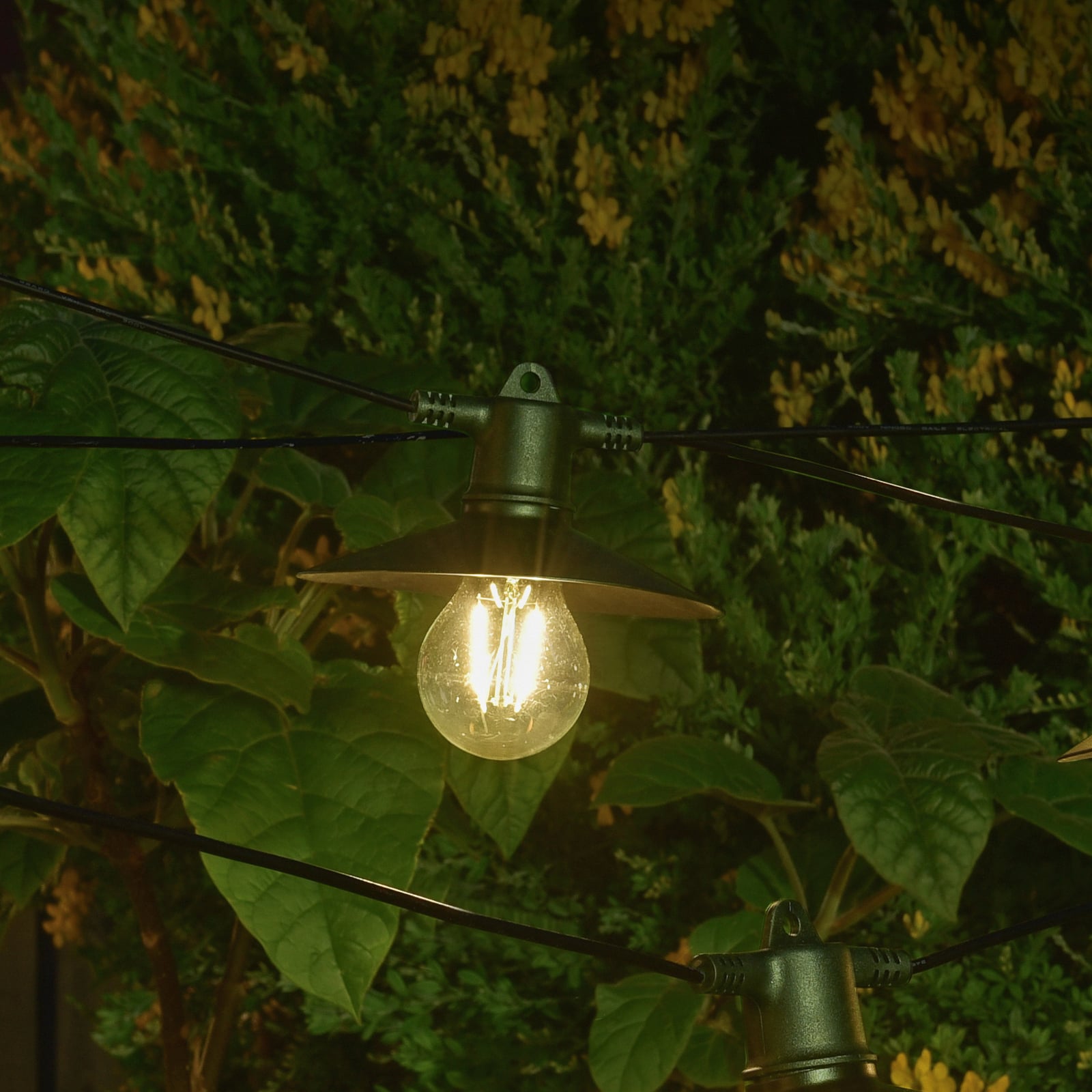 Detalj av LED solcelle-lyslenke Vivo 365 8 lys IP44
