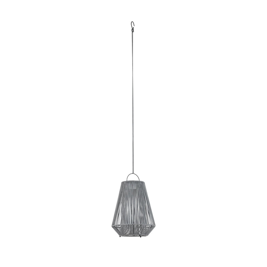 LED solcelle pendellampe Austas grå Ø32 cm dimbar IP54 nærbilde av bryter