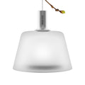 LED solcelle-pendellampe SunLight frostet glass Ø13 cm forfra