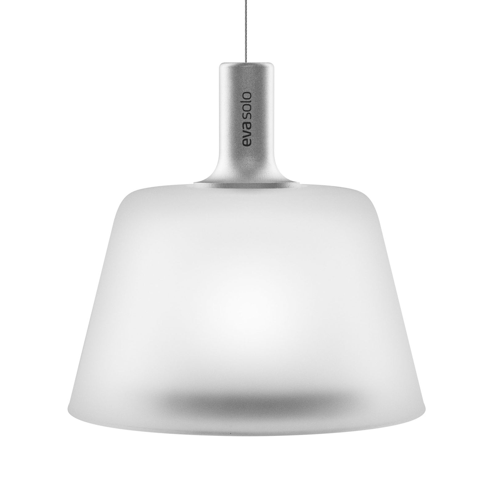 Montert LED solcelle-pendellampe SunLight frostet glass Ø13 cm i hage